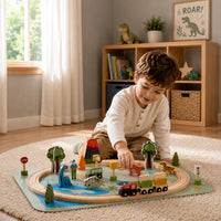 Made To Treasure Kids Wooden Toy - ZOO TRAIN SET