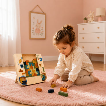 Made To Treasure Kids Wooden Toy - ACTIVITY BOARD BLOCK