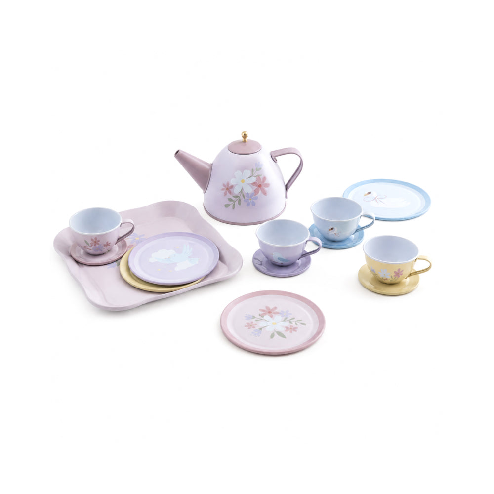 Made To Treasure Kids Tin-Plated Steel Role Play - TEA SET