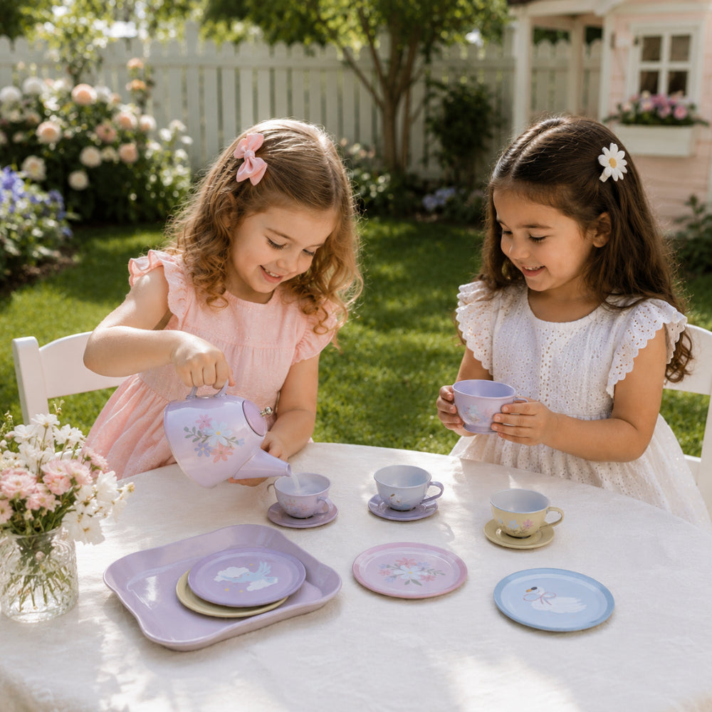 Made To Treasure Kids Tin-Plated Steel Role Play - TEA SET