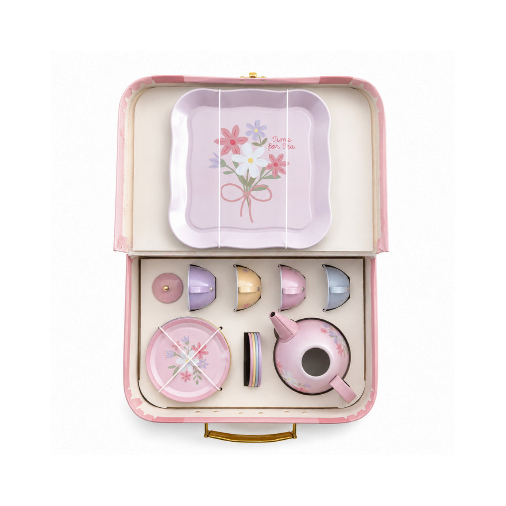 Made To Treasure Kids Tin-Plated Steel Role Play - TEA SET