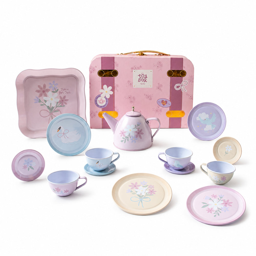 Made To Treasure Kids Tin-Plated Steel Role Play - TEA SET