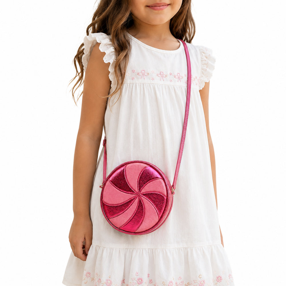 Christmas Kids Festive Side Bag - PEPPERMINT SWIRL