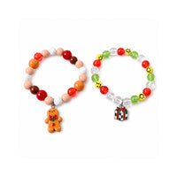 Christmas Kids 4 Pack Ring & Bracelet Set - PRESENT/GINGERBREAD MAN