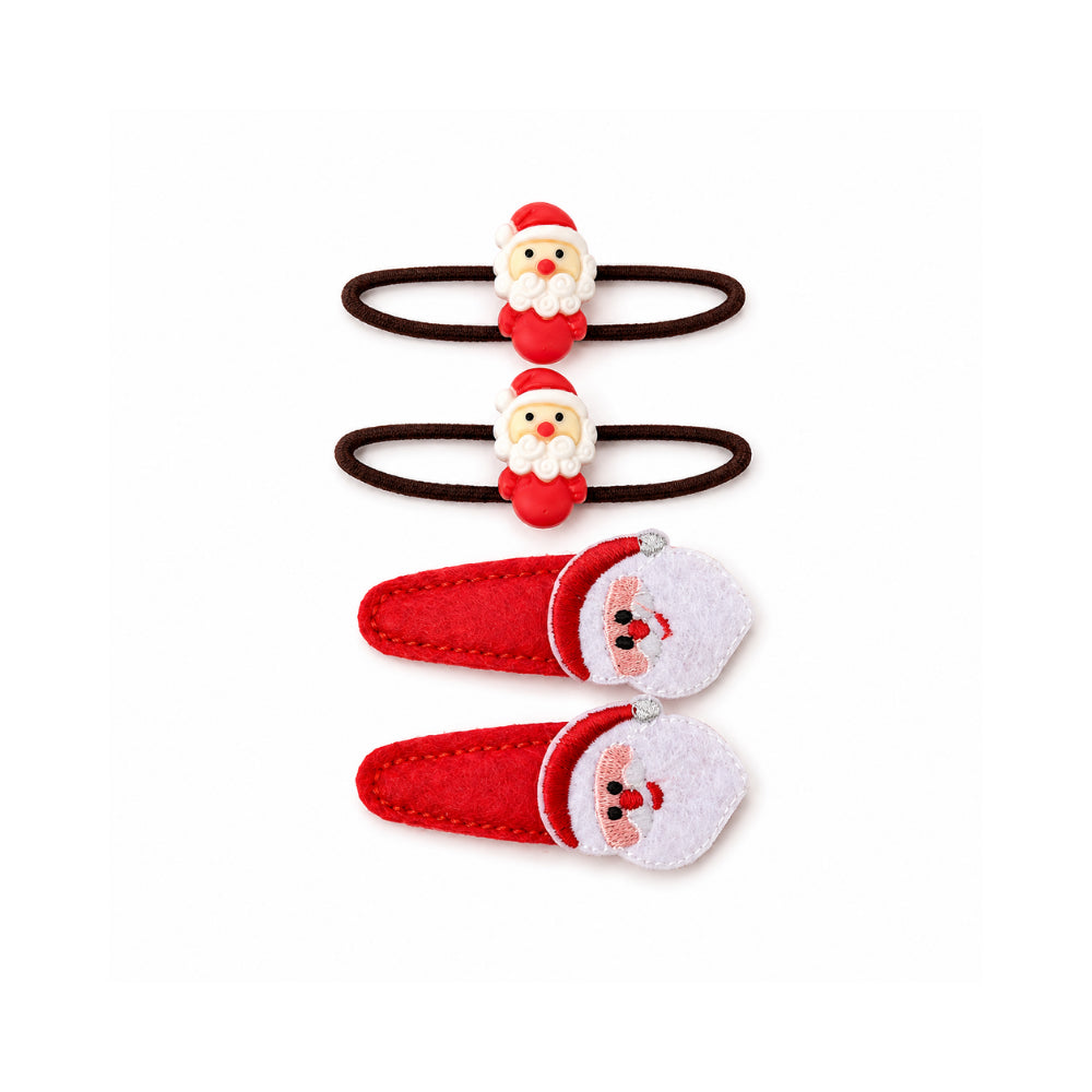 Christmas Kids 4 Pack Hair Set - SANTA