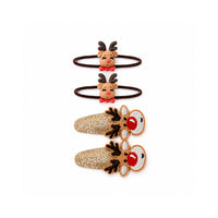 Christmas Kids 4 Pack Hair Set - REINDEER