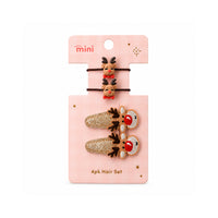 Christmas Kids 4 Pack Hair Set - REINDEER