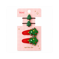 Christmas Kids 4 Pack Hair Set - TREE