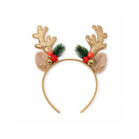 Christmas Kids Novelty Headband - GOLDEN REINDEER