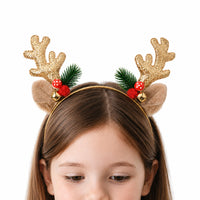 Christmas Kids Novelty Headband - GOLDEN REINDEER