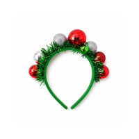 Christmas Kids Novelty Headband - GREEN BAUBLE