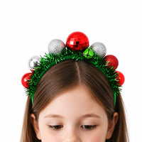 Christmas Kids Novelty Headband - GREEN BAUBLE