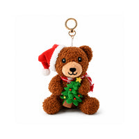 Christmas Plush Clip On - BROWN BEAR