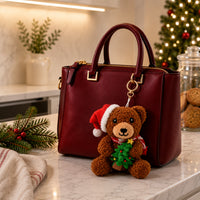 Christmas Plush Clip On - BROWN BEAR
