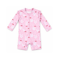 Salty Toes Series Baby Swim Frilled All in One - CORAL COVE
