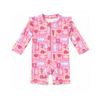 Salty Toes Series Baby Swim Frilled All in One - SUMMER HOLIDAY