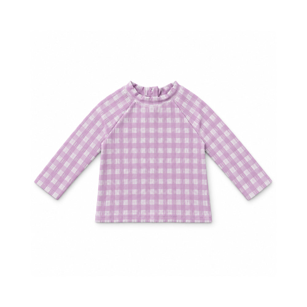 Salty Toes Series Baby Gingham Seersucker 2 Piece Set - LILAC GINGHAM