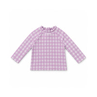 Salty Toes Series Baby Gingham Seersucker 2 Piece Set - LILAC GINGHAM
