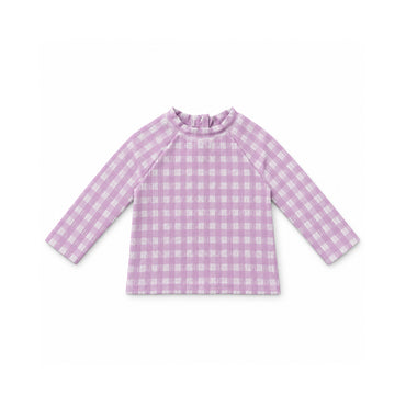 Salty Toes Series Baby Gingham Seersucker 2 Piece Set - LILAC GINGHAM