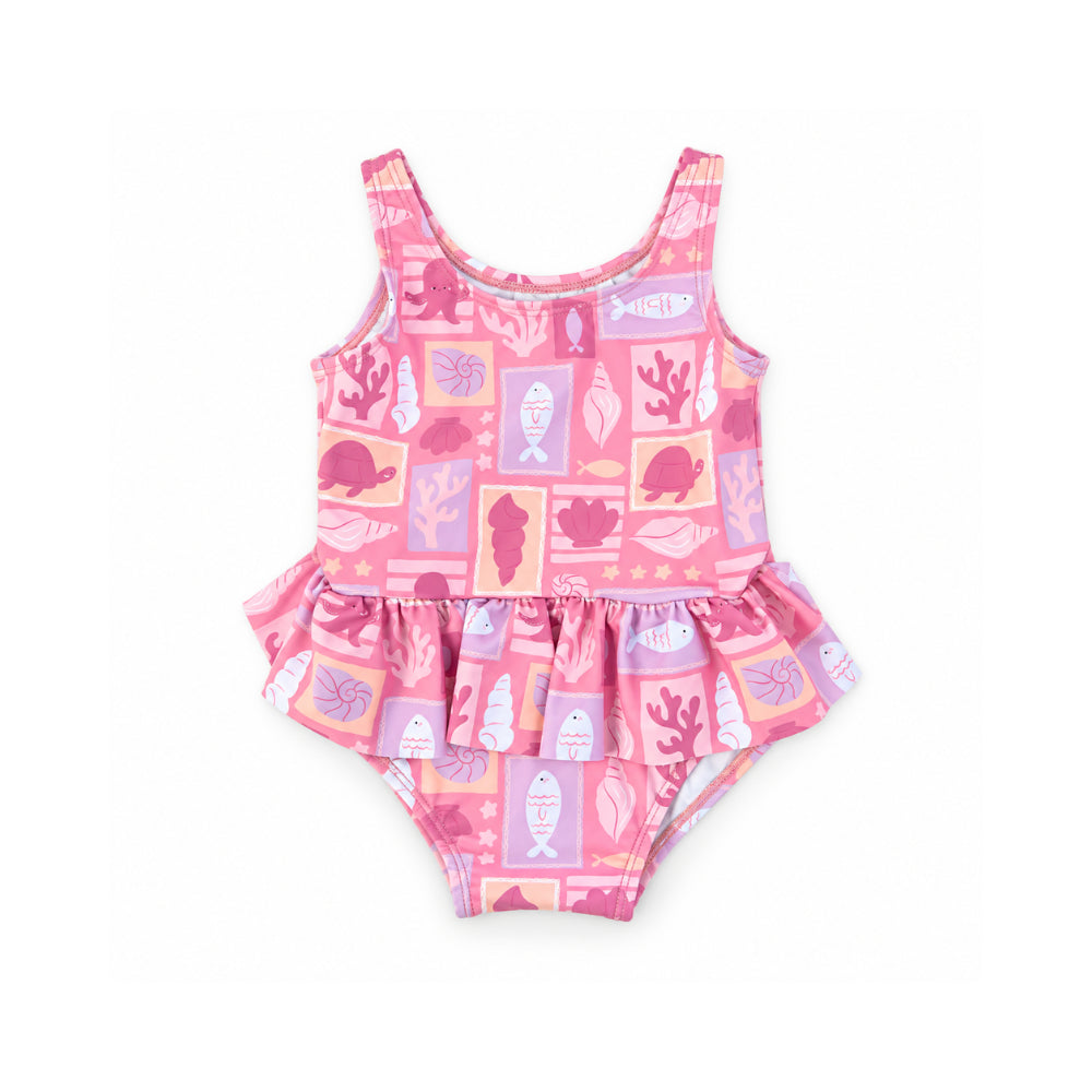 Salty Toes Series Baby Frill Skirt Swimsuit - SUMMER HOLIDAY