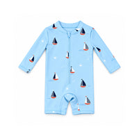Salty Toes Series Baby Swim All in One - SAIL BOATS