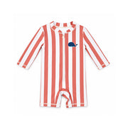Salty Toes Series Baby Swim All in One - RUST STRIPE