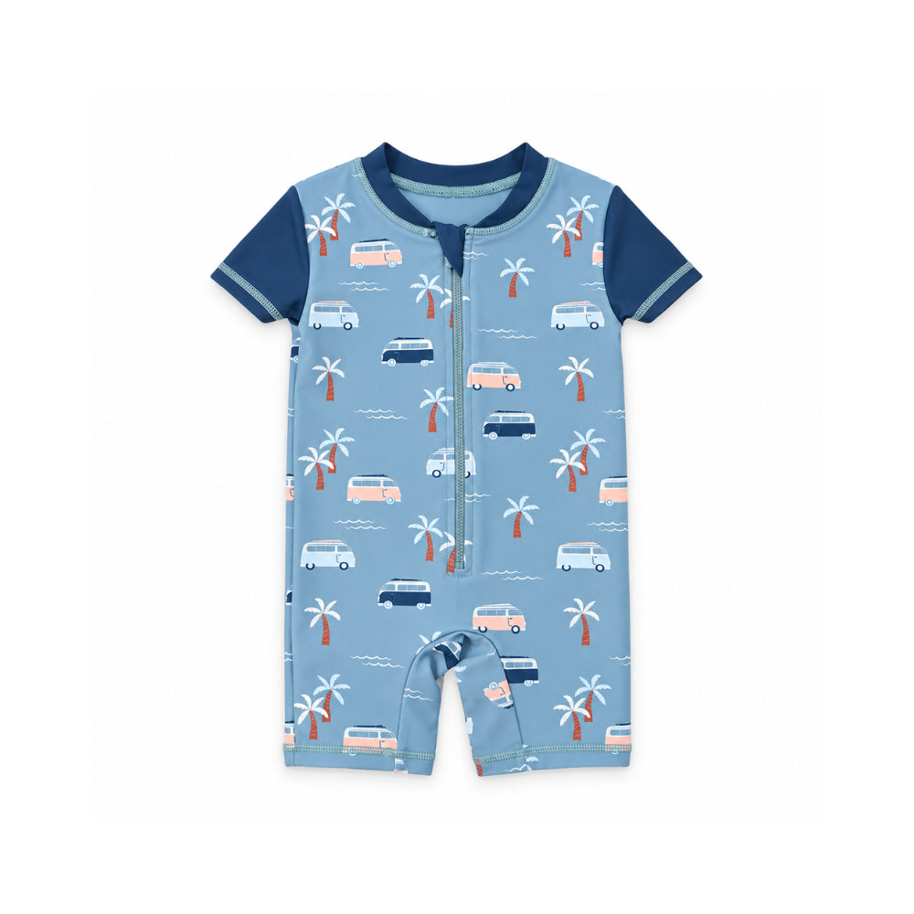 Salty Toes Series Baby Swim Short Sleeve All in One - COMBI CREW