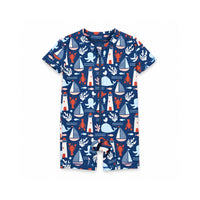 Salty Toes Series Baby Swim Short Sleeve All in One - HARBOUR CLUB