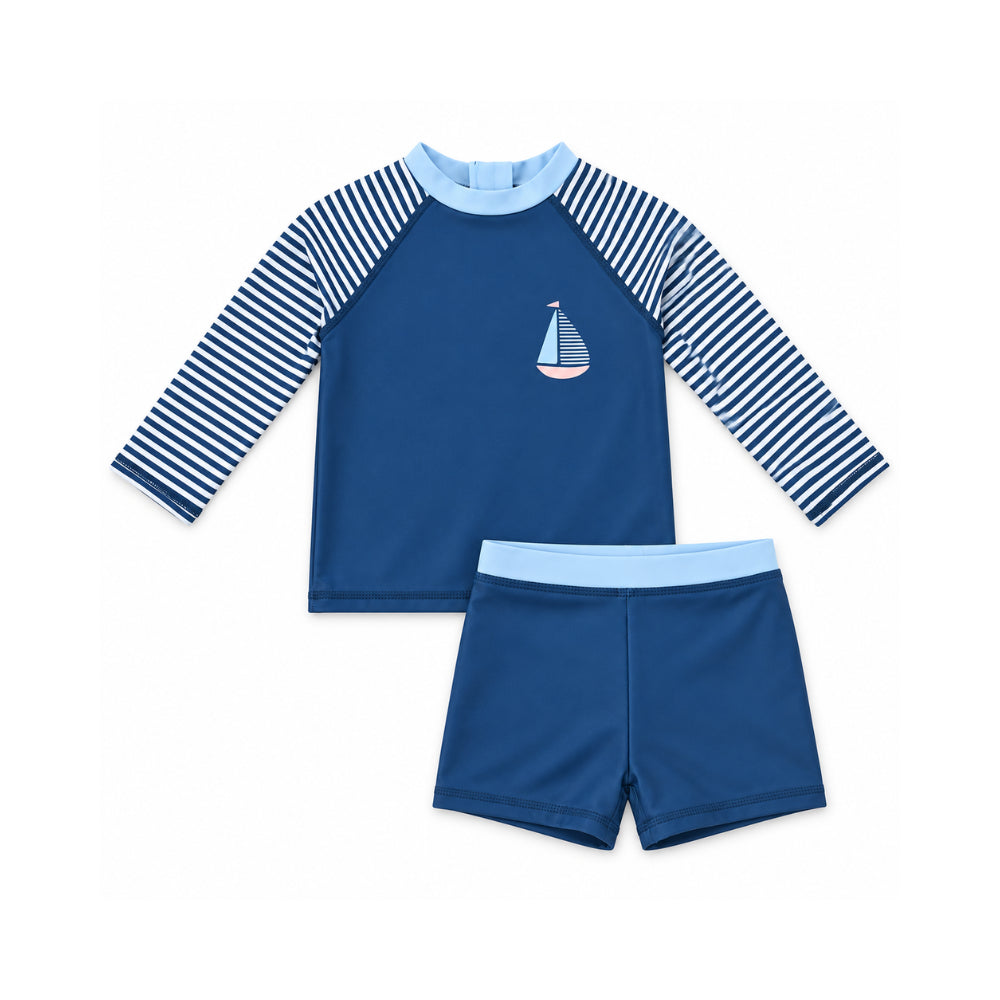 Salty Toes Series Baby Rash Vest 2 Piece Set - AHOY SAILOR