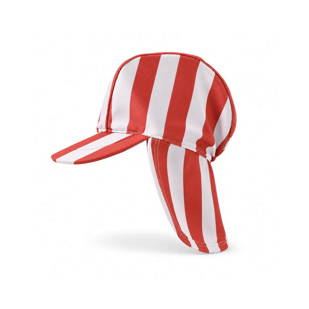 Salty Toes Series Baby Swim Sun Hat - RUST STRIPE