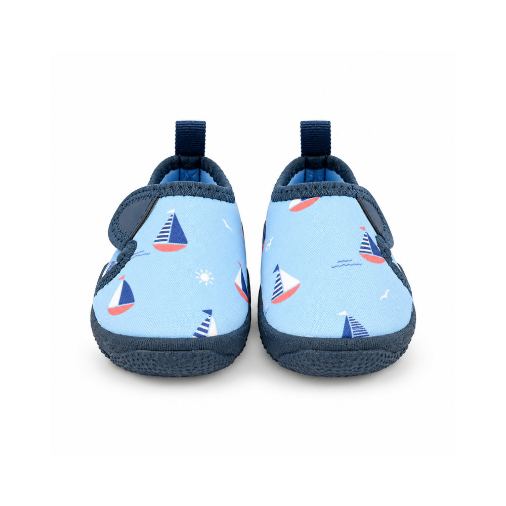Salty Toes Series Baby Covered Beach Shoes - SAIL BOATS
