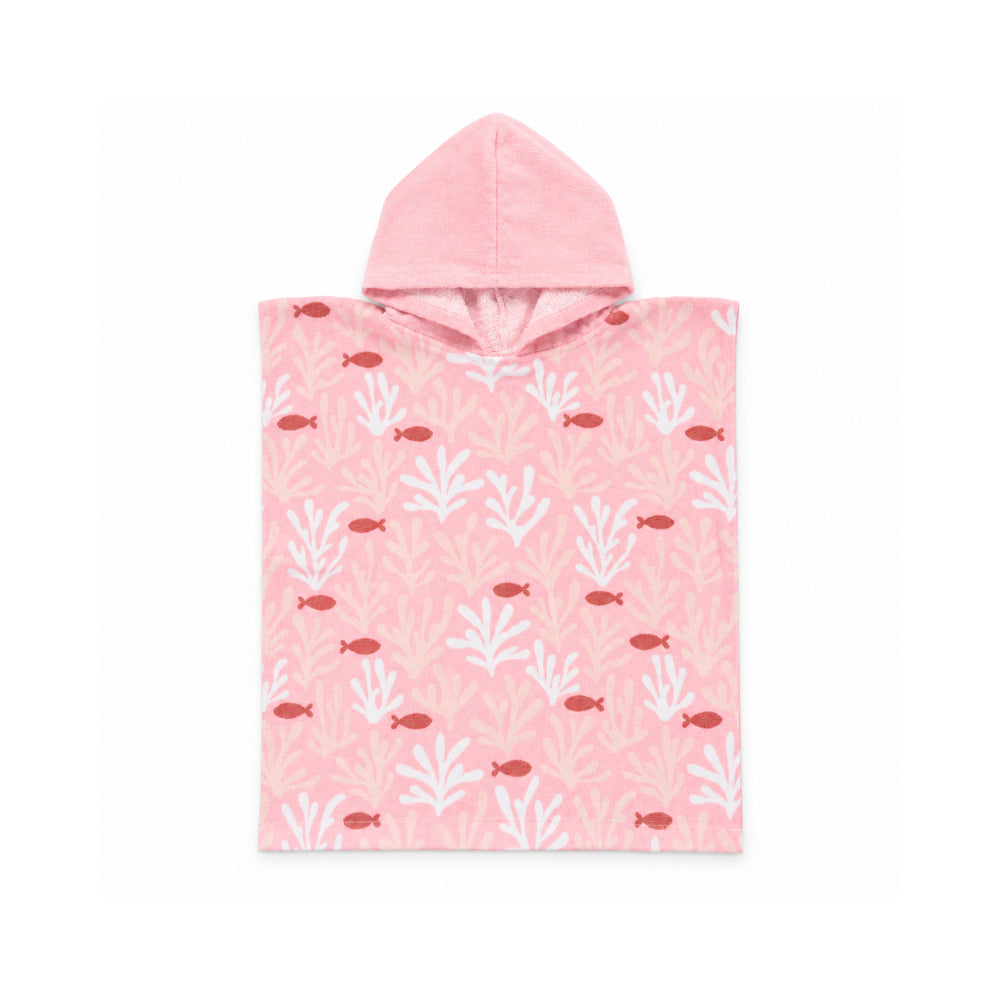 Salty Toes Series Baby Hooded Towel One Size - CORAL COVE