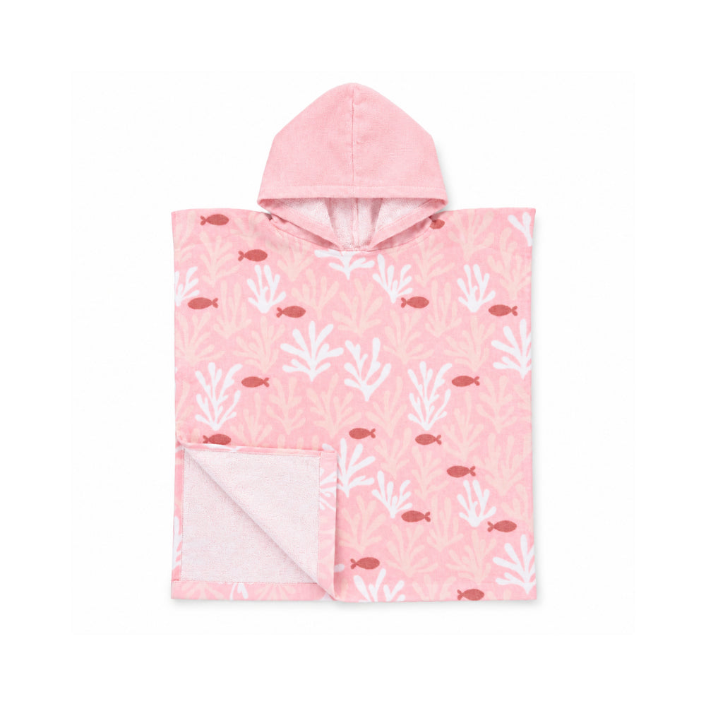 Salty Toes Series Baby Hooded Towel One Size - CORAL COVE
