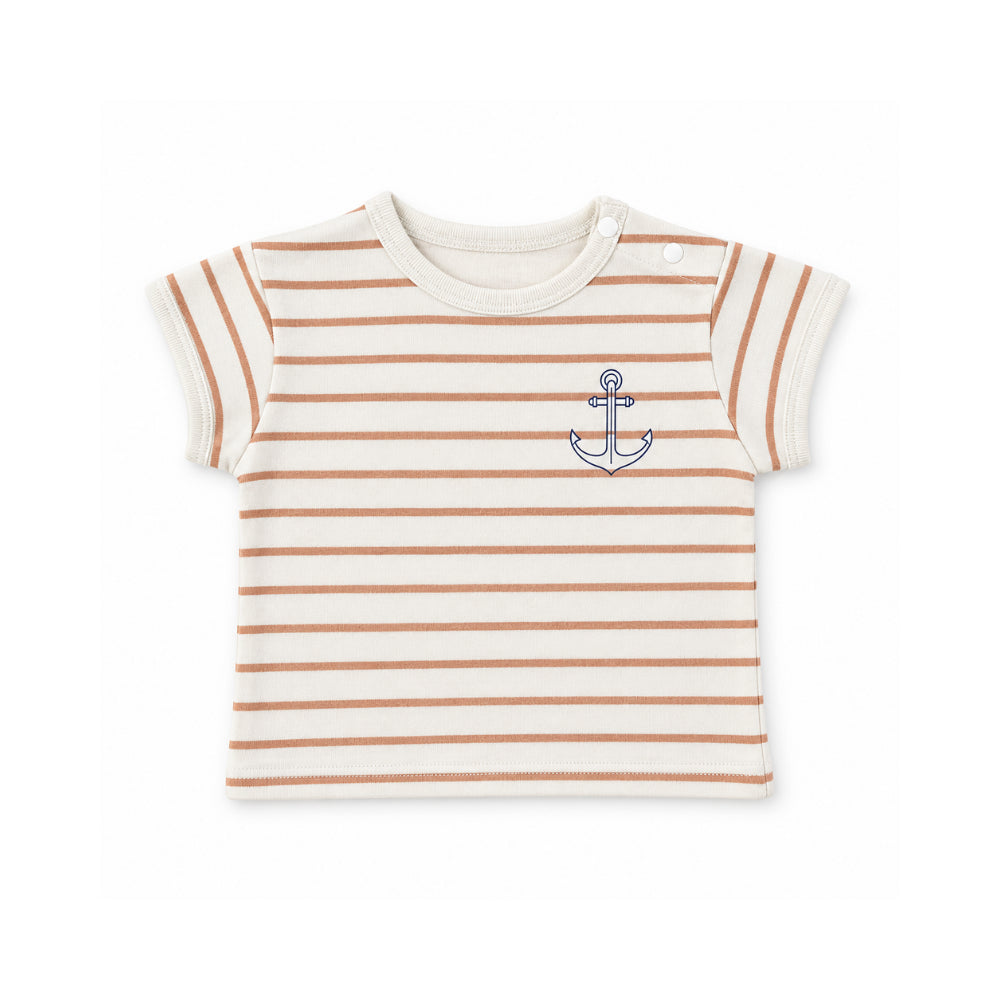 Salty Toes Series Baby Co-ord Set - ANCHOR STRIPE
