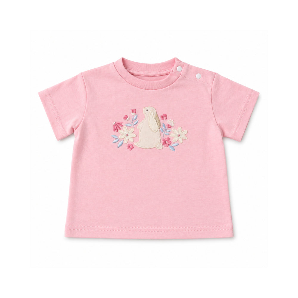 Salty Toes Series Baby Applique T-Shirt - BUNNY