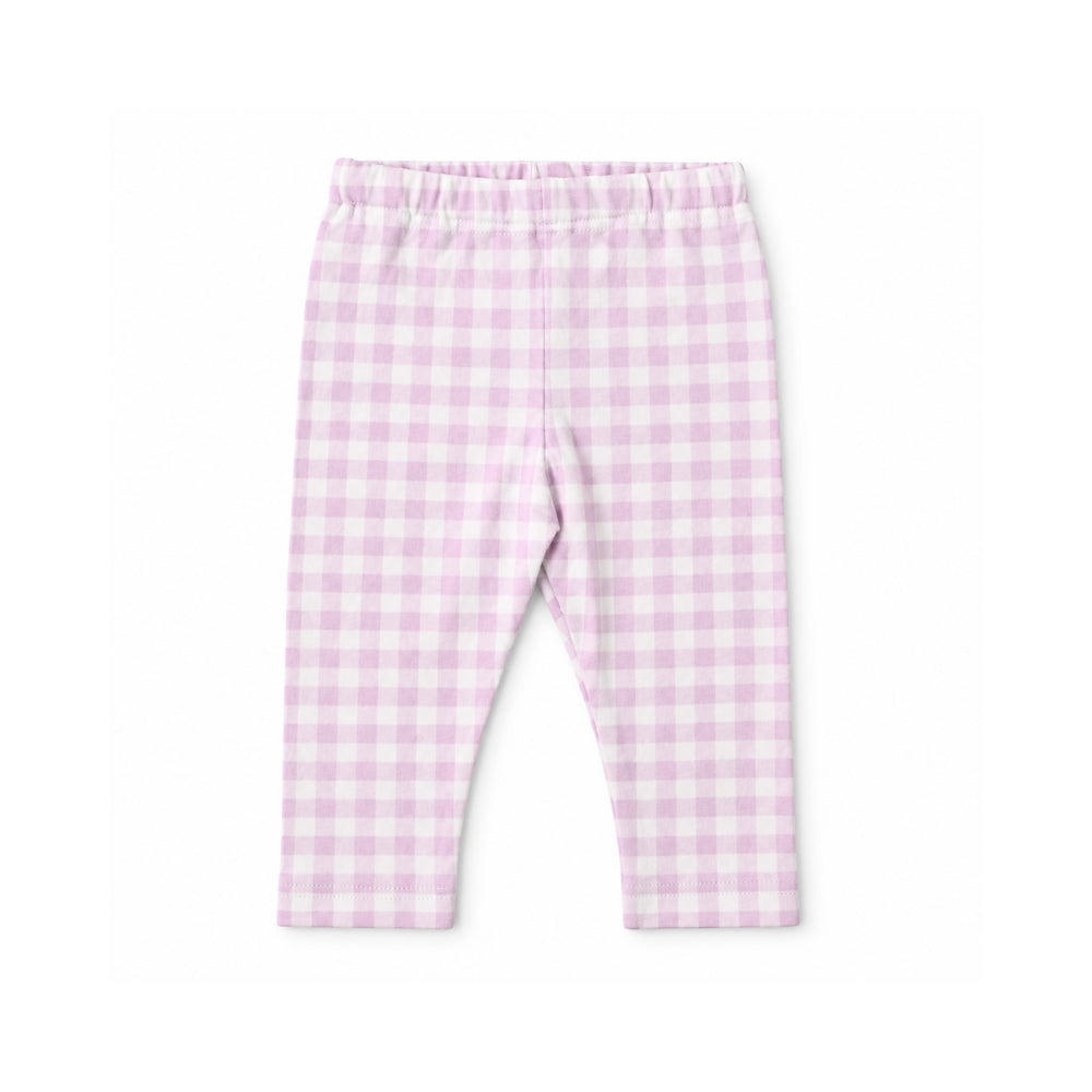 Salty Toes Series Baby Printed Legging - LILAC GINGHAM
