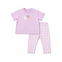 Salty Toes Series Baby Printed Legging - LILAC GINGHAM