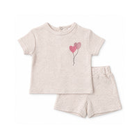 Salty Toes Series Baby Waffle Co-Ord - HEART BALLOONS