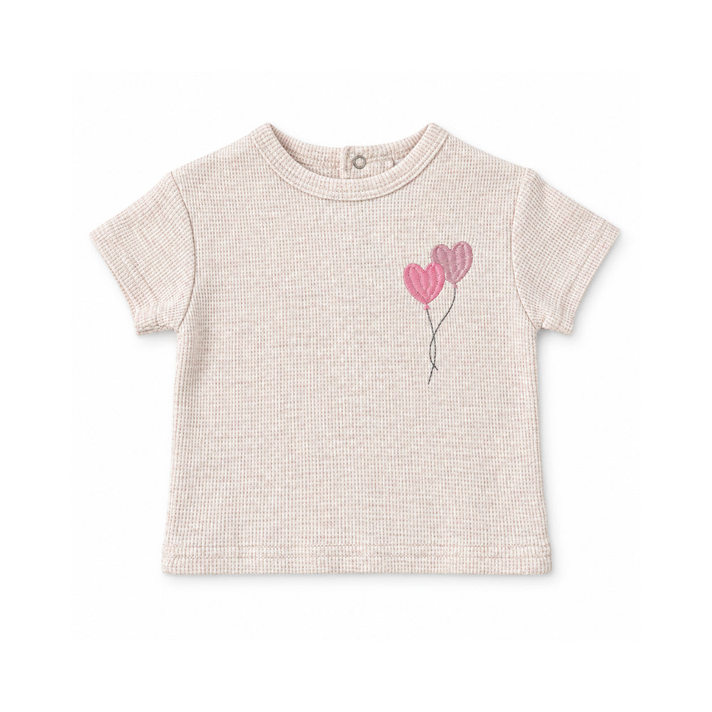 Salty Toes Series Baby Waffle Co-Ord - HEART BALLOONS