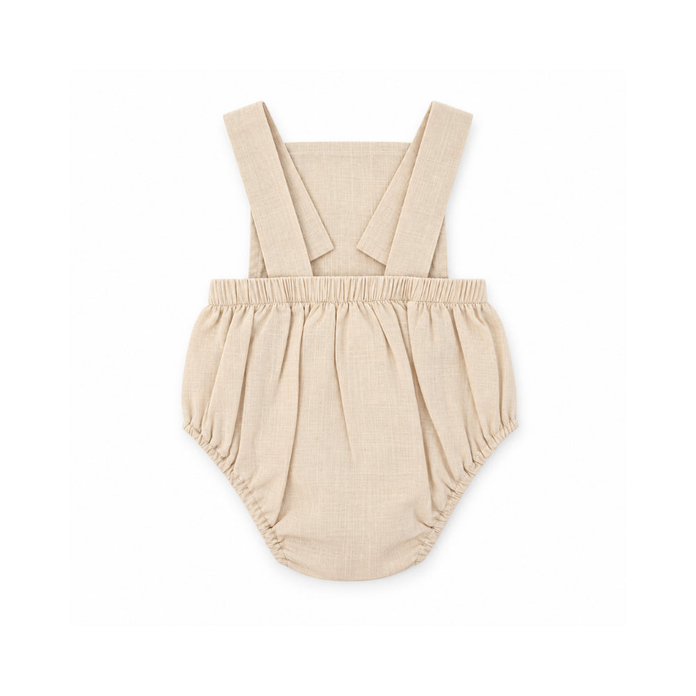 Salty Toes Series Baby Woven Pinafore - OATMEAL
