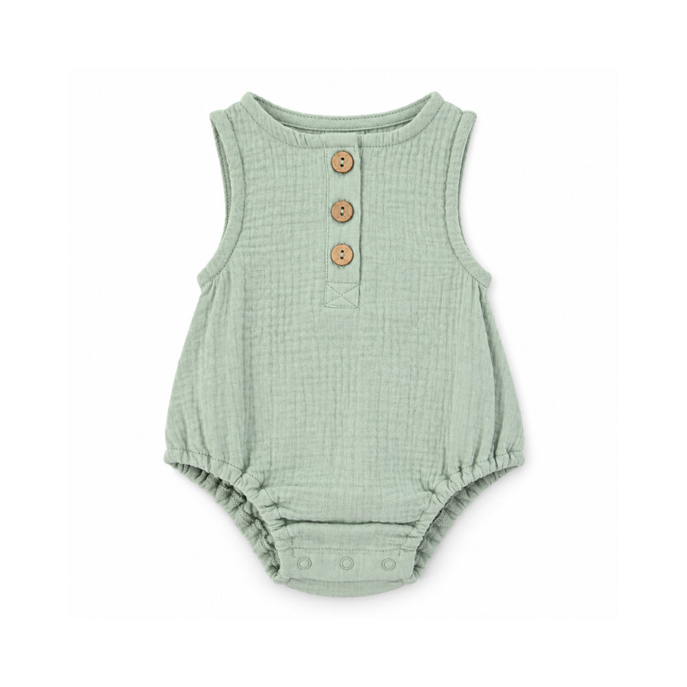 Salty Toes Series Baby Muslin Romper - GREEN