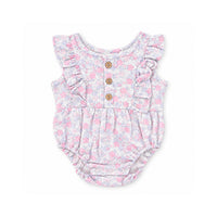 Salty Toes Series Baby Frilled Muslin Romper Ditsy - FLORAL