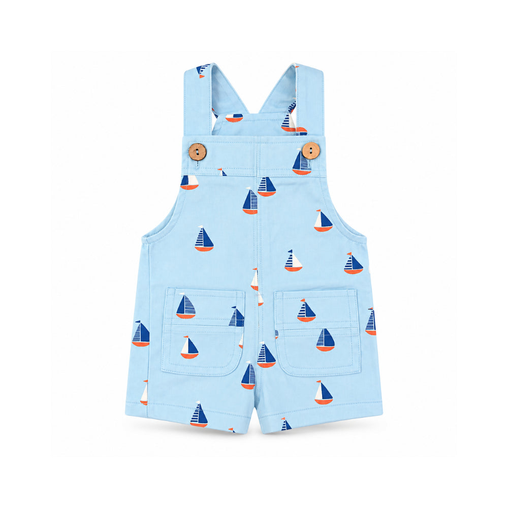 Salty Toes Series Baby Printed Overalls - SAIL BOATS