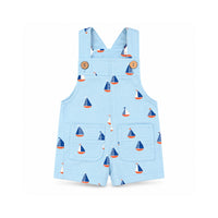 Salty Toes Series Baby Printed Overalls - SAIL BOATS