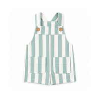 Salty Toes Series Baby Printed Overalls - GREEN STRIPE