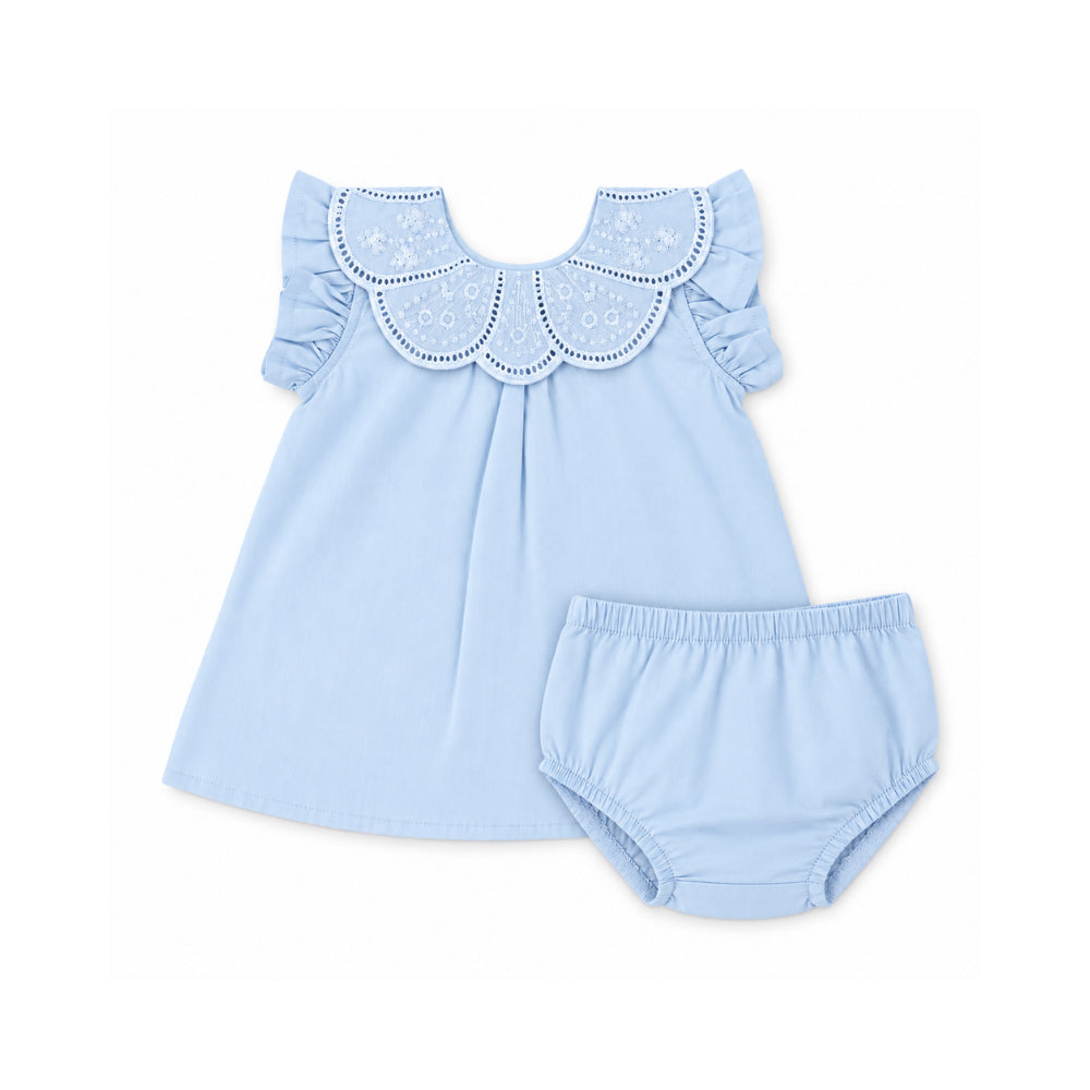 Salty Toes Series Baby Broderie Two Piece Set - BLUE