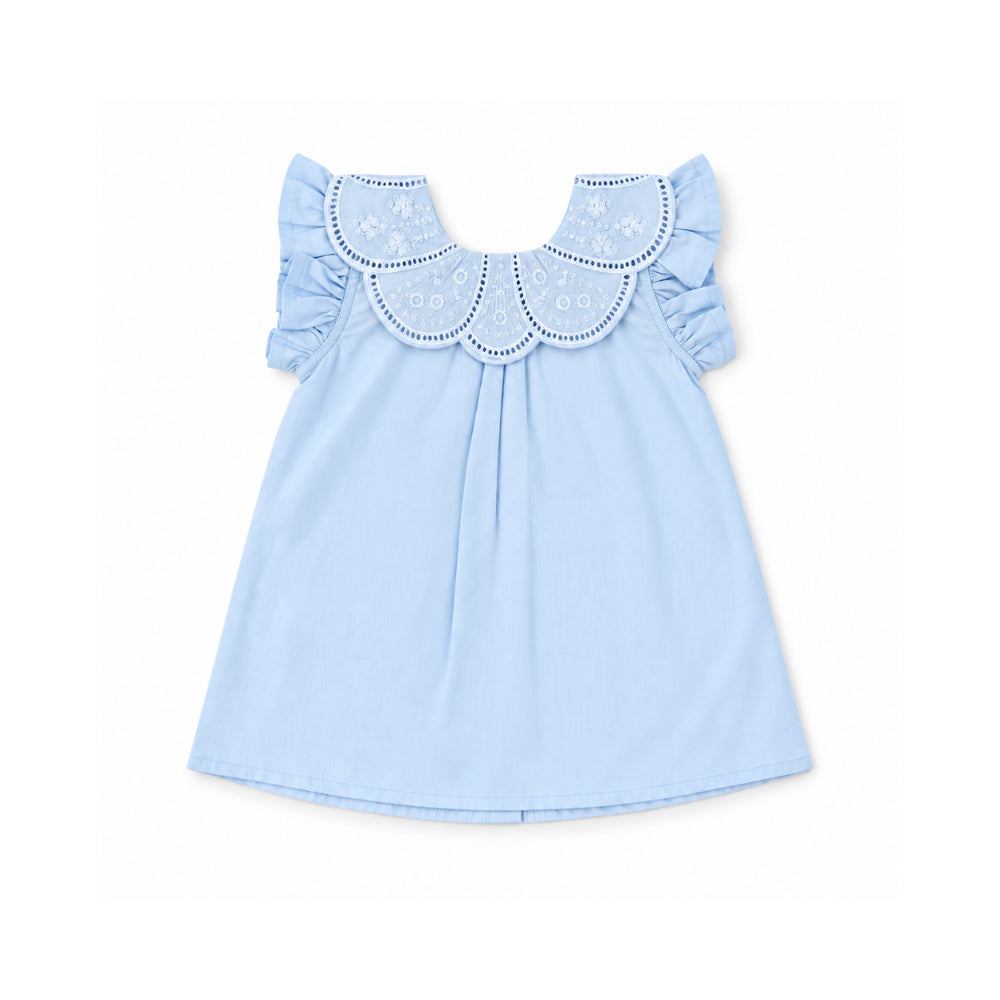 Salty Toes Series Baby Broderie Two Piece Set - BLUE