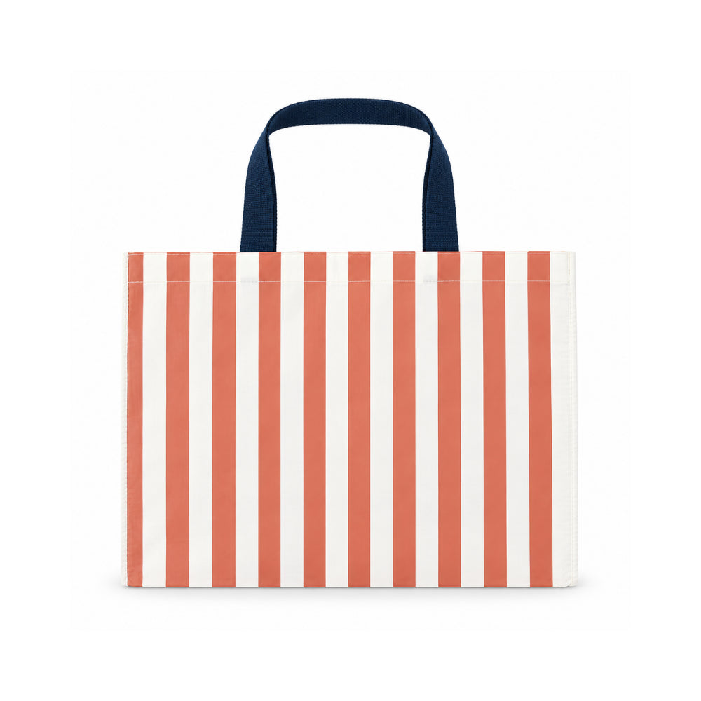 Salty Toes Series Baby Beach Swim bag - RUST STRIPE