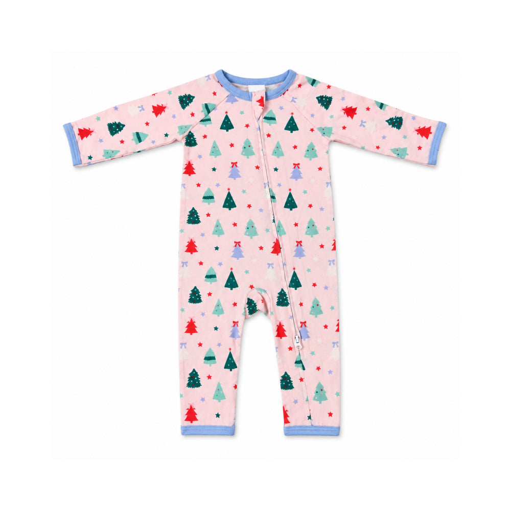 Holly Days Christmas Collection Baby Footless Growsuits - JOLLY TREES