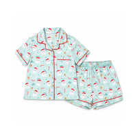 Holly Days Christmas Collection Kids Satin Pyjama Set - HO HO HO